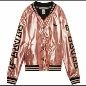 🌿pink Victoria’s Secrect bomber jacket 💐🌿🌷🍂💐